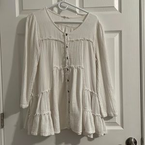 Ciel White Tunic - size small